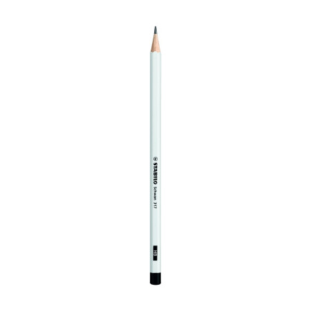 Чернографитный карандаш Stabilo Schwan 317 HВ, белый корпус