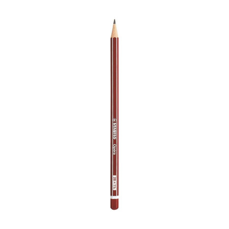 Чернографитный карандаш Stabilo Opera B, бордовый
